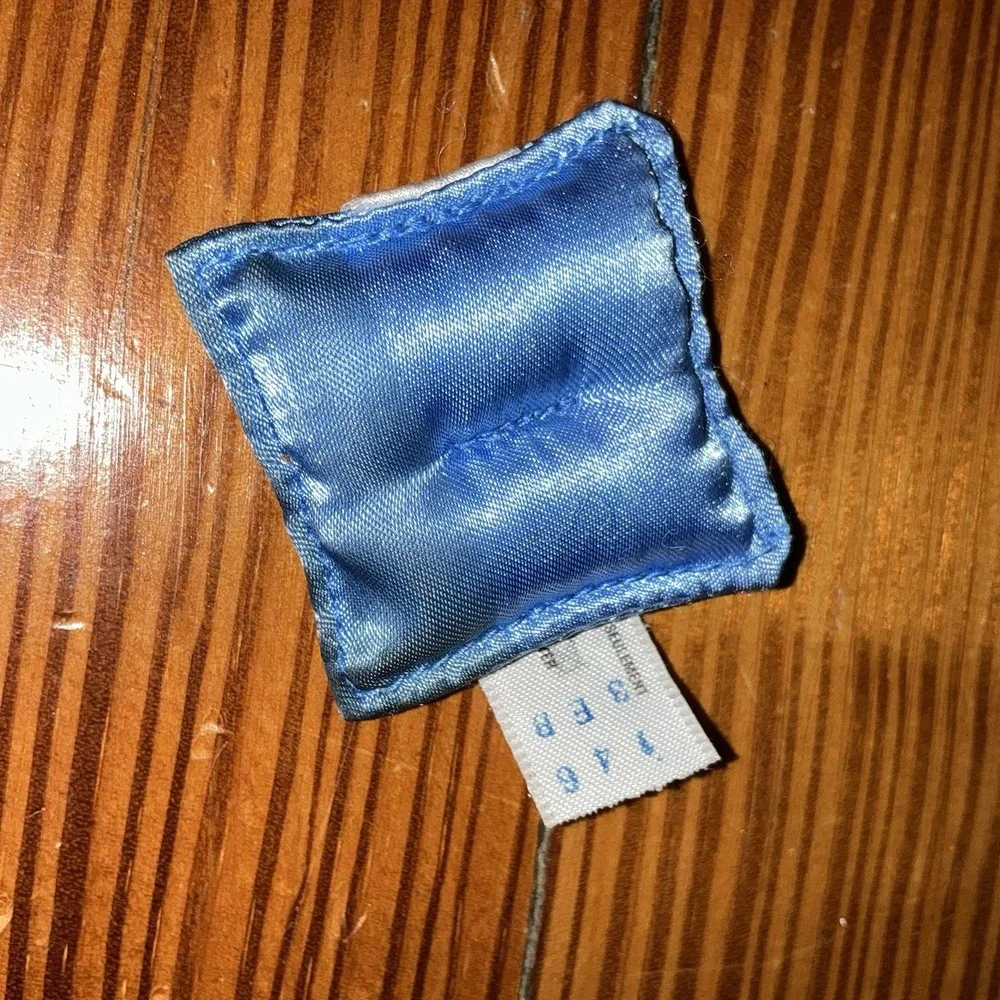 Fisher Price Loving Family Dollhouse Blue Satin Pillow Decorative 2002 Vintage